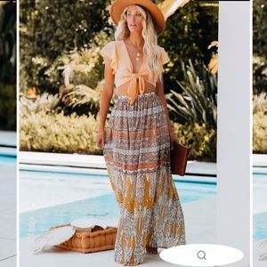 Vici // SUNDANCER PRINTED MAXI SKIRT